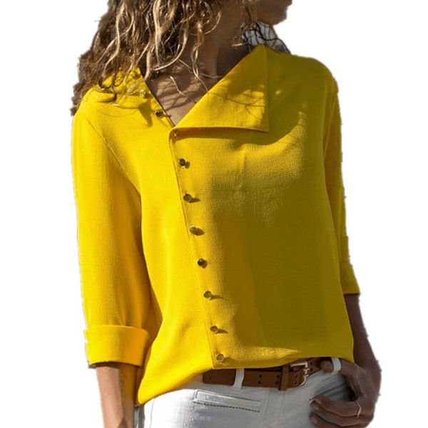

vitiana women elegant office blouse ladies 2020 summer autumn black 3/4 sleeve loose fashion blusa female casual shirts, White