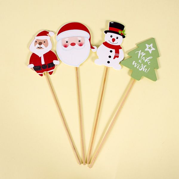 

christmas decorations wood painted christmas tree arrangements table vases decorative arrangements 4 packs