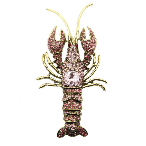

zhang retro lobster animal brooch catwalks brooch ceremony banquet anniversary, Gray