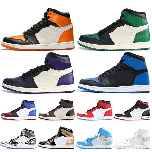 

brand 1 1s mens basketball shoes shattered backboard green purple royal blue chicago spiderman gym red women sneakers men shoes size 5.5-12