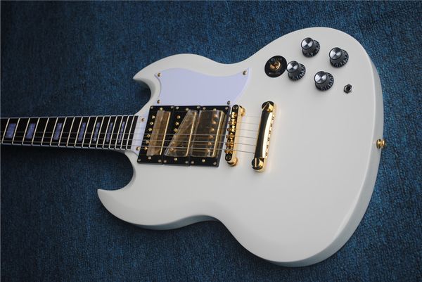 

wholesale sg electric guitar , 3 pickup guitar , white sg guitar, gold hardware. we can manufacture according to customer requirements