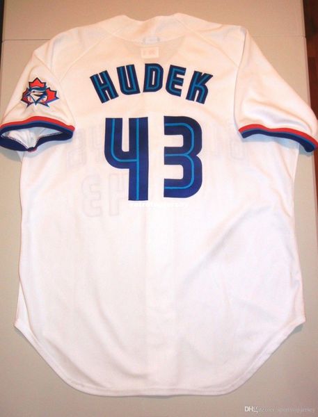 

retro new wilson john hudek toronto 1999 white jersey 48 halladay mens stitched baseball jerseys, Black;blue