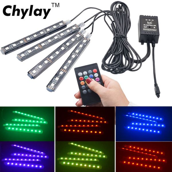 

car rgb led strip light car styling decorative automobile atmosphere lamps interior light wireless remote/voice control