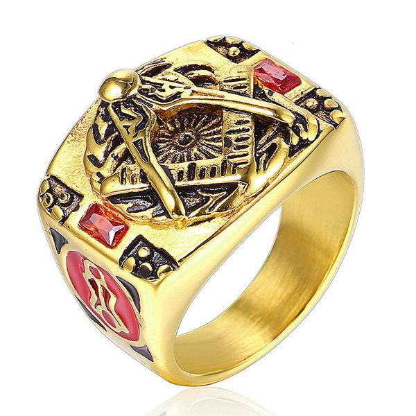 

новое прибытие масонство ag finger кольца высокого качества titanium стальные кольца мода ювелирные изделия anniversary свадьба подарки, Silver