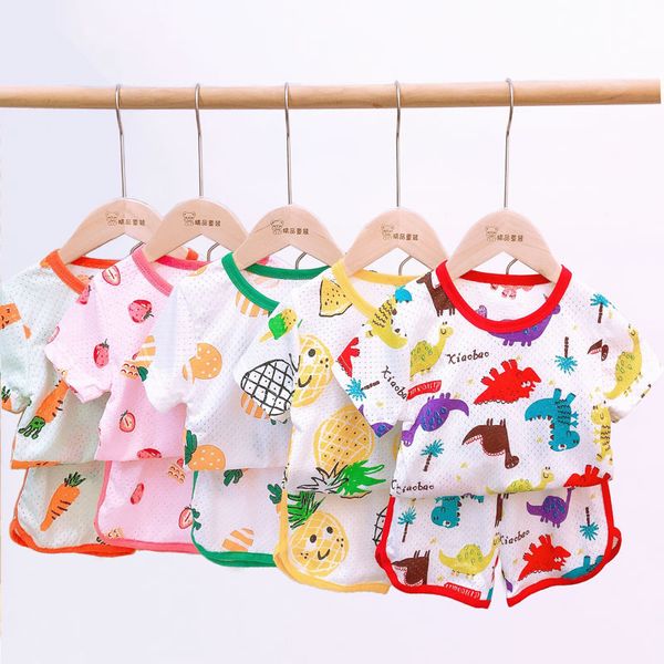 

clothing for girls cartoon cotton baby boy clothes summer short sleeve t-shirt +shorts 2pcs baby girl clothes set casual, White
