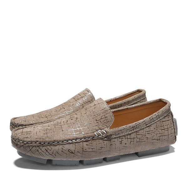 

mocassin homme men moccasins kpoccobkn pigskin men loafers rubber sole casual shoes, Black