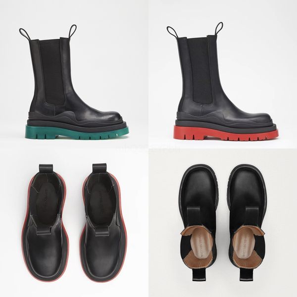 

pu high-end couple shoes factory direct sales new thick-soled martin boots waterproof leather shoes militaryand women tide shoes#249#111, Black