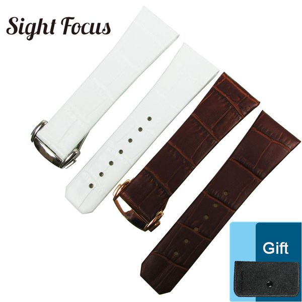 

17mm 23mm thin leather watchband for watch constellation double eagle straps wristwatch bracelets brown black belts reloj, Black;brown