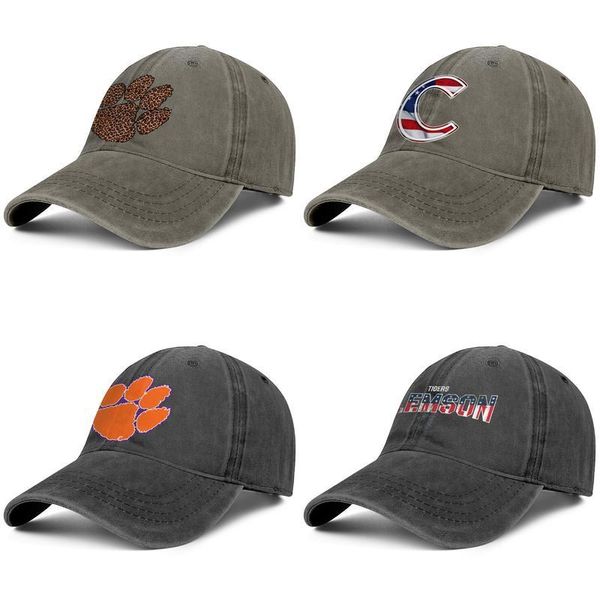 

клемсон тигры флаг проблемная красный черные мужские и женского бейсбол джинсовой крышка конструкции установлена ​​пользовательская прохладн, Blue;gray