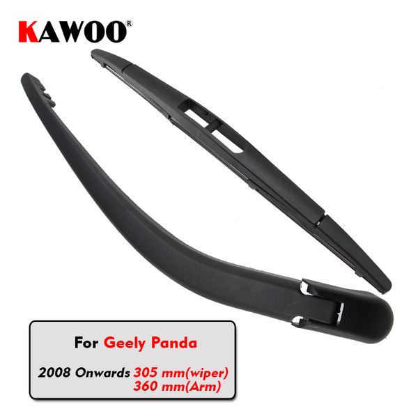 

kawoo car rear wiper blades back window wipers arm for geely panda hatchback (2008-) 305mm auto windscreen blade accessories