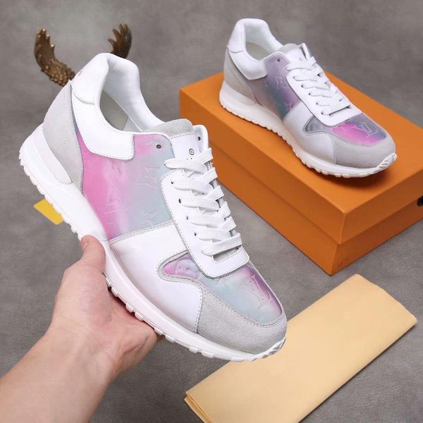 

louie vuiton run away sneakers mens 18 designer sneakers trainers men shoes 19s louis vuitton, Blue;gray