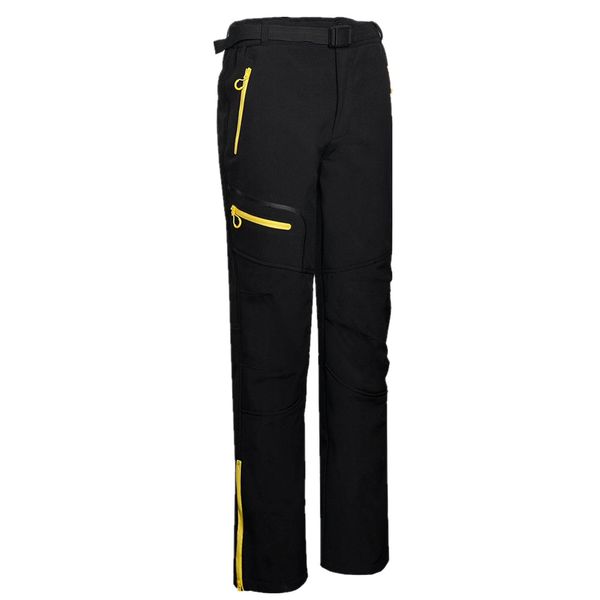 

eshines new winter men women hiking pants outdoor softshell trouser waterproof windproof thermal pant camping ski climbing pants, Black;green