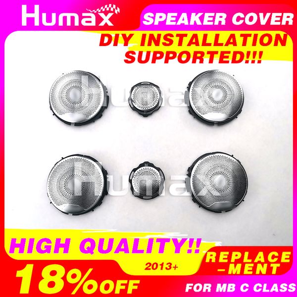 

6 pcs audio speakers cover for w205 amg c class car door tweeter trim stickers replacement