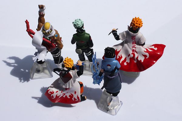 

5 шт. / компл. 32 поколения наруто узумаки учиха саске хатаке какаши убийца b намикадзе минато пвх фигурку игрушки бесплатная доставка y2004