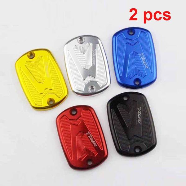 

2pieces cnc motorcycle motorbike front brake reservoir cover caps for yamaha tmax 530 2012 2013 2014 2015 tmax 500 2008 - 2011