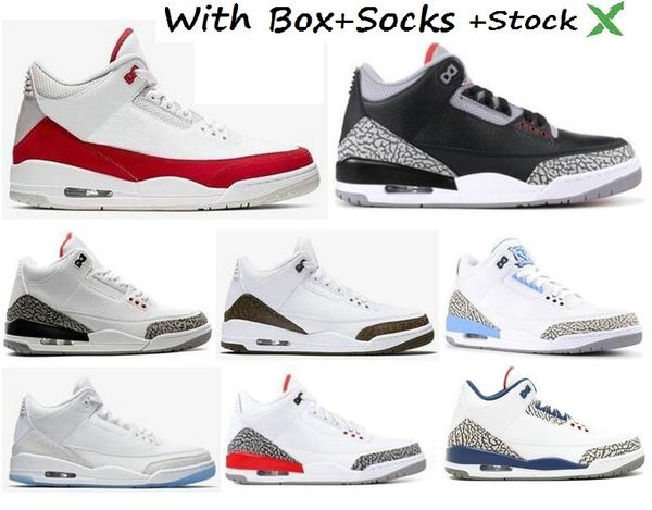

with box high quantity 3 white black cement knicks rivals designer basketball shoes j3 men wolf grey sport retro j3 sneakers
