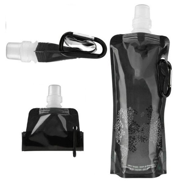 

portable flexible foldable water bag outdoor hiking camping soft flask sport bottle supplies