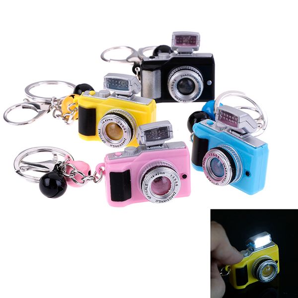 

led camera flashing toys for kids digital camera keychain luminous sound flash light pendant bag accessories children toy