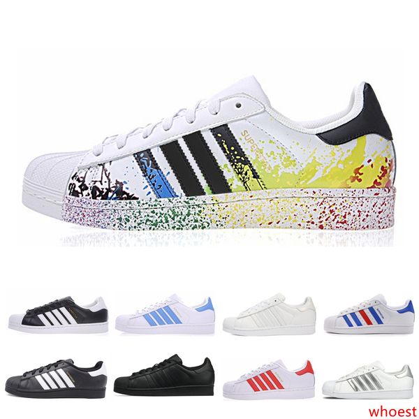 

designer superstar men women running shoes white hologram iridescent junior superstars 80s pride sneakers mens sport casual shoes us 5-10