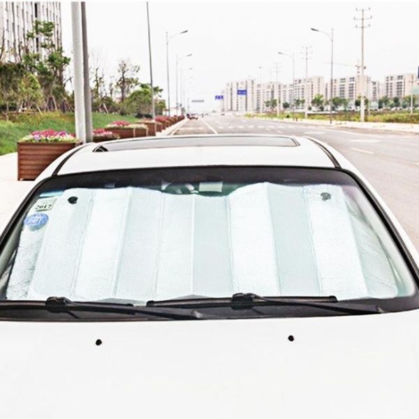 130cm 60cm Car Sun Shade Single Side Silver Foam Cotton Sunshade Anti Aeration Cool Down Heat Insulation Hha294 Car Interior Mirror Accessories Car