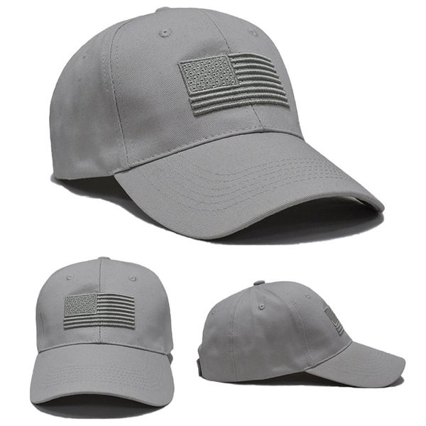 

2019 neutral cotton outdoor baseball cap badge embroidery fashion sports hat men women patriot usa national flag hat, Blue;gray