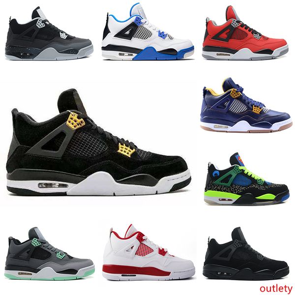 

sheos 4 basketball shoes men fire red white cement cavs military blue cement grey black sneakers athletics boots