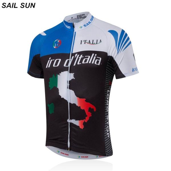 

sail sun italy men summer cycling jersey outdoor mtb bicycle jacket ropa ciclismo bike short sleeve cycling clothing shirts top, Black;red