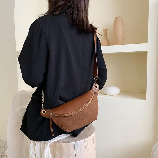 

women waist packs leather fanny versatile belt bags new versatile pockets shoulder wild fashion chest crossbody bag pouch