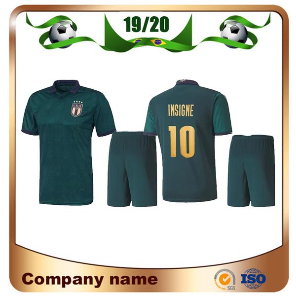 

2020 home italy third kids kit soccer jerseys 20/21 away chiellini candreva soccer shirt children insigne romagnoli 3rd football un, Black