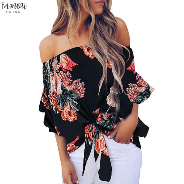 

2020 summer blouse women floral printing off shoulder shirt sleeveless loose casual blouse ladies large regular size bd, White