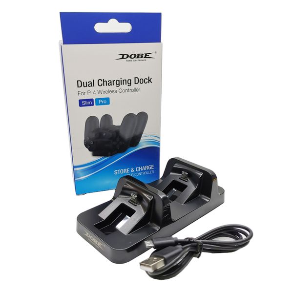 

новый беспроводной usb зарядка для док-станции подставка для playstation 4 ps4 game controller black зарядное устройство для 4 ручки в налич