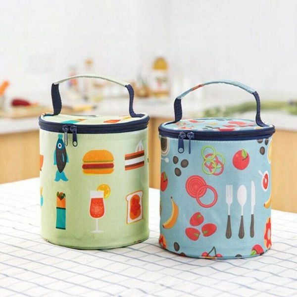 

2020 fashion trend student lunch box insulated casual lunch bag large cooler picnic heat preservation tote bag, Blue;pink
