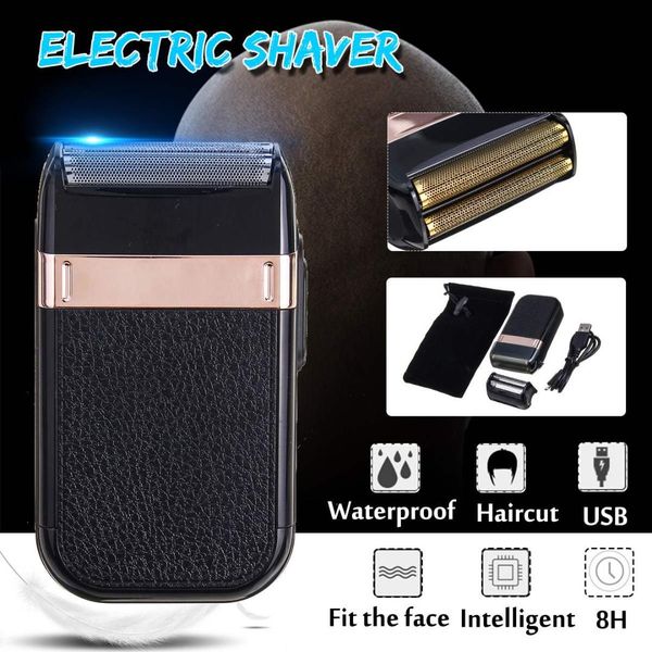 

spz baldheaded machine reciprocating double-head razor twin blade usb rechargeable electric shaver ipx4 waterproof
