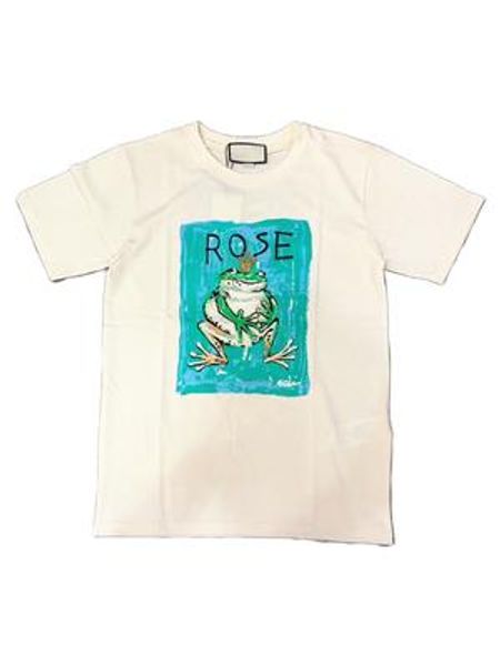 

19ss made in italy frog rose bear arthur beige tee street fashion casual short sleeve shirt men women guc, White;black