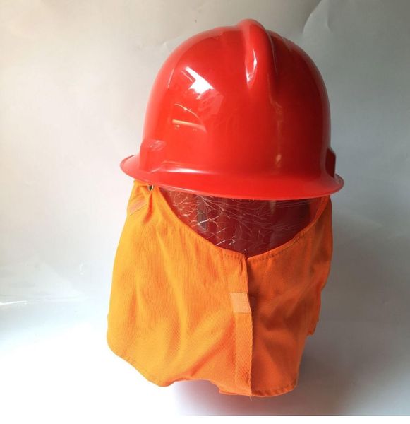 

fire helmet with flame retardant shawl firefighter equipment safety helmet workplace protection hard hat red color wholesale high quality