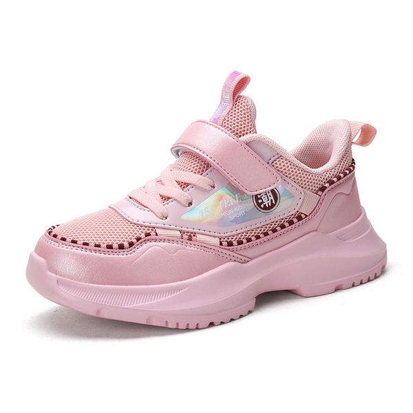 

athletic & outdoor spring autumn girls fashion leisure sport shoe child casual breathable sneakers knit kids trainer shoes size 27-37, Black