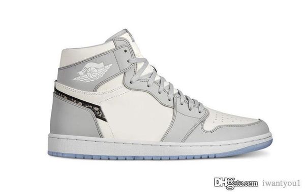 

authentic 11dior x air 1 high og retro basketball shoes men women luxury designer white grey black sneakers sports with original box