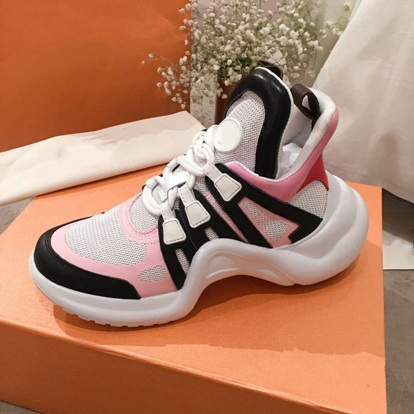 

2019 platform designer luxury shoes men/women casual luxury designer casual shoes new multi sneakers genuine leather, Black