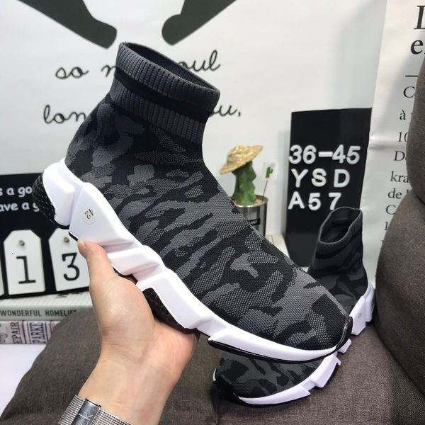 

designer luxury speed trainers sock shoes black white casual shoes for men women gypsophila trainers boots sneakers 36-45, Red;white
