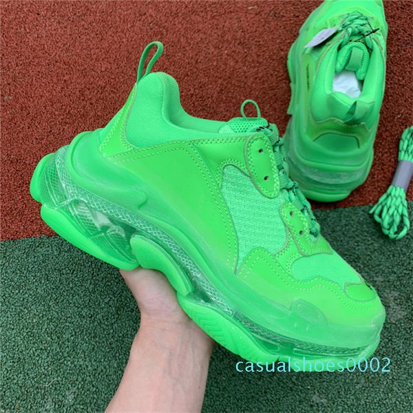 

2019 men's and women's fashion designer casual shoes sports shoes combination crystal bottom dad casual shoes c02, Black