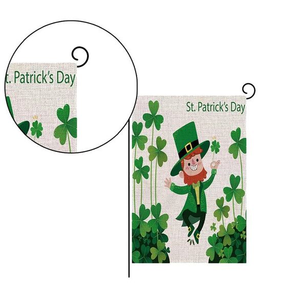 

1pc st patricks day garden flag double-sided printed element for porch bar decor