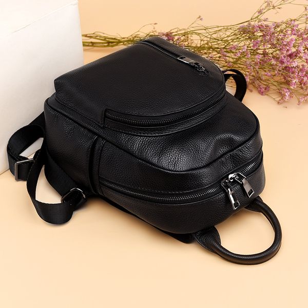 

fashion travel 2020 new women's bag korean version first layer cowhide backpack leather backpack
