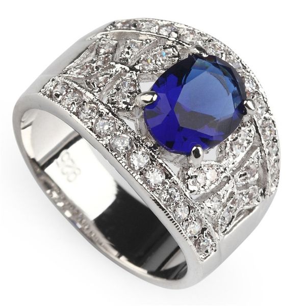 

shunxunze time limited discount engagement rings for women noble generous accessories purple cubic zirconia rhodium plated r432 size 6 7 8 9, Silver