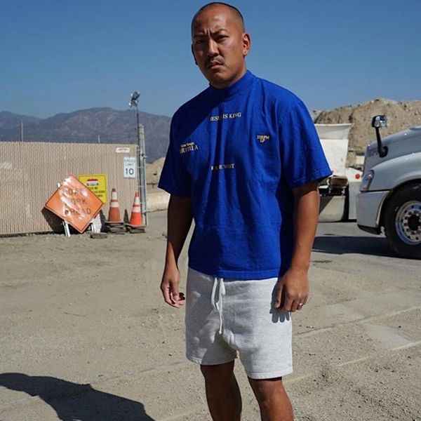 

19fw иисус есть царь альбом футболка письма printed tee мужчины женщина пару простой короткие рукава summer crew neck дышащего hfhltx042, White;black