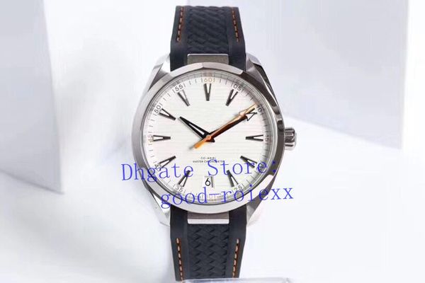 

mens teak dial automatic cal.8900 watches men vs factory axial master rubber strap diver 150m watch aqua specialities terra eta wristwatches, Slivery;brown