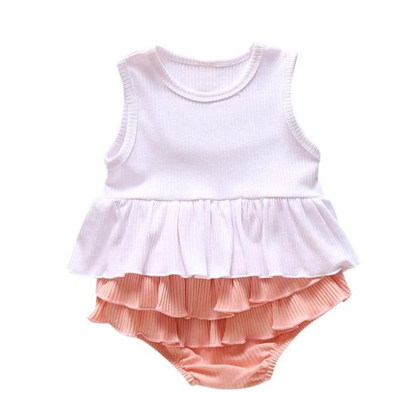 

sagace baby girl summer outfits fashion causal solid color strip sleeveless ruffle shorts clothes sets for kid girls, White