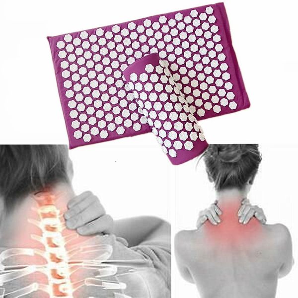 

massager cushion acupuncture sets relieve stress back pain acupressure mat/pillow massage mat rose spike massage and relaxation
