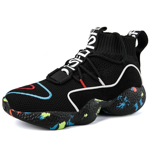 

plush sock boots stretch fabric shoes shoes men sneakers waterproof men winter boots ankle socks mens sports, Black