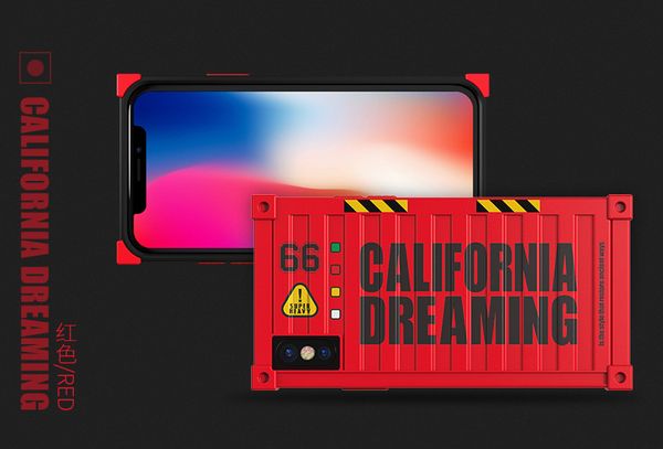 

remax rm-1657 pc tpu container design painted printing phone case cover protection edge for iphone x anti-knock five color