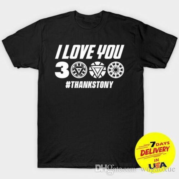 

i love you 3000 thanks tony t-shirt endgame shirt legend never die, White;black